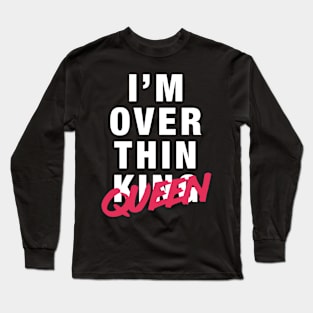 Overthinqueen - black Long Sleeve T-Shirt